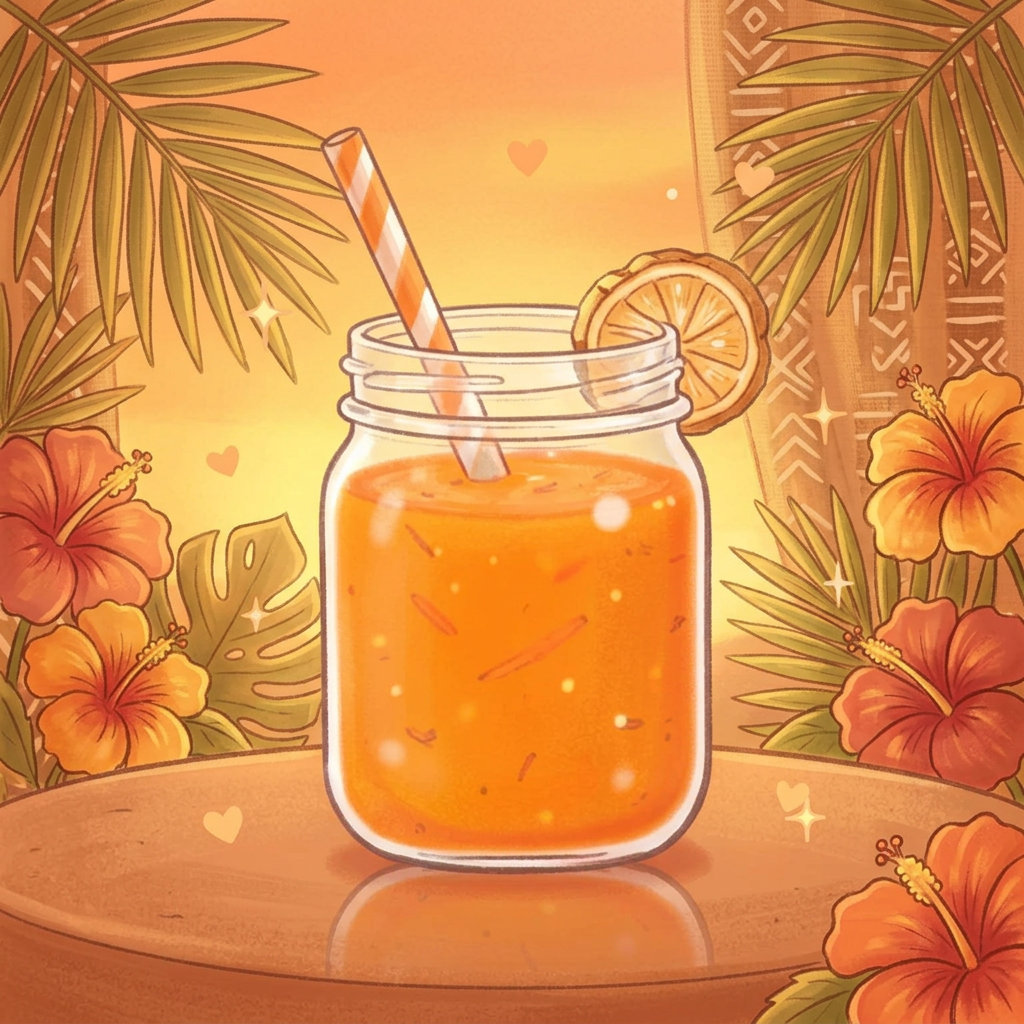 Carrot Ginger Zinger juice in a glass