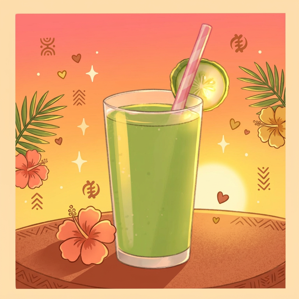 Green Energizer juice in a glass
